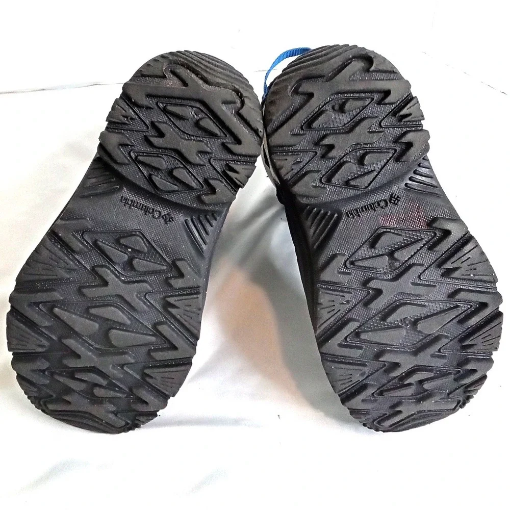 Columbia Kids Waterproof Snow Boots Grey Black Blue Omni-Heat Size 1‎